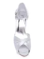 Women's Stiletto Heel Satin Peep Toe Knots Wedding Shoes
