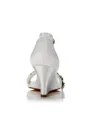 Women's Satin PU Peep Toe Wedge Heel Wedding Shoes