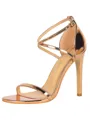 Women's Patent Leather Stiletto Heel Peep Toe Sandals