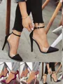 Women's PU Stiletto Heel Closed Toe High Heels