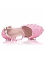 Women's PU Closed Toe With Beading Stiletto Heel Platforms Shoes