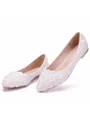 Women's PU Closed Toe With Flower Flat Heel Flat Shoes