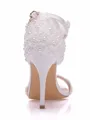 Women's PU Peep Toe With Flower Stiletto Heel Sandals