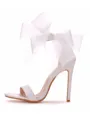 Women's PU Peep Toe With Bowknot Stiletto Heel Sandals