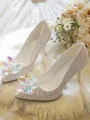 Women's Closed Toe With Crystal Stiletto Heel High Heels
