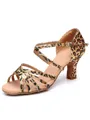 Women's Satin Cone Heel Buckle Peep Toe Sandals