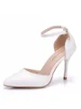 Women's PU Closed Toe Stiletto Heel Sandals