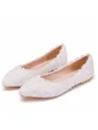 Women's PU Closed Toe With Flower Flat Heel Flat Shoes