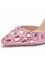 Women's Leatherette With Rhinestone Closed Toe Stiletto Heel Wedding Shoes