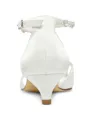Women's Satin Peep Toe With Flower Cone Heel Wedding Shoes