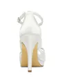 Women's Satin Peep Toe With Buckle Stiletto Heel Wedding Shoes