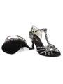 Women's Satin Peep Toe With Rhinestone Stiletto Heel Shoes