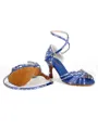 Women's Satin Peep Toe With Rhinestone Stiletto Heel Shoes