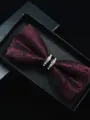 Vintage Floral Polyester Bow Tie