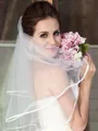 Graceful Tulle Two Tier Elbow Wedding Veils