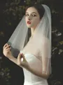 Attractive Tulle With Pearl Two-Tier Elbow Wedding Veils