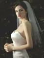Attractive Tulle With Pearl Two-Tier Elbow Wedding Veils