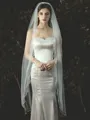 Graceful Tulle Trim Edge/Scalloped Edge Waltz Wedding Veils