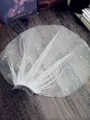 One-tier Cut Edge Birdcage Veils With Imitation Pearls