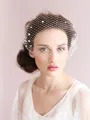 One-tier Birdcage Veils With Imitation Pearls