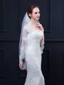 Graceful Tulle With Lace Wedding Veils