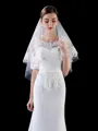 Attractive Tulle With Applique Wedding Veils