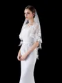 Elegant Tulle With Applique Wedding Veils