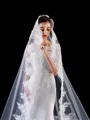 Unique Tulle With Applique Long Wedding Veils