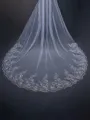 Fashion Tulle With Lace Long Wedding Veils