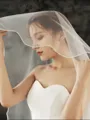 Stunning One-Tier Tulle Fingertip Bridal Veils