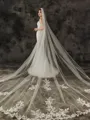 Gorgeous Tulle One-Tier Cathedral Bridal Veils With Applique