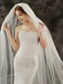 Gorgeous Tulle One-Tier Cathedral Bridal Veils With Applique