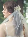 Attractive Tulle One-Tier Waltz Bridal Veils With Rhinestone/Hand-Made Flower