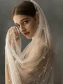 Gorgeous Tulle One-Tier Chapel Bridal Veils With Imitation Pearl