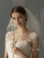 Attractive Tulle One-Tier Shoulder Veils With Imitation Pearl