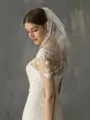Attractive Tulle One-Tier Shoulder Veils With Imitation Pearl