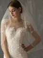 Charming Tulle One-Tier Elbow Bridal Veils