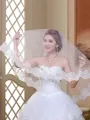 Pretty Tulle With Lace Long Wedding Veils