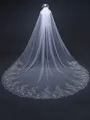 Elegant Tulle With Lace Long Wedding Veils