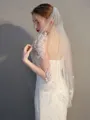 Fancy Tulle With Lace Wedding Veils