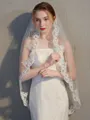 Graceful Tulle With Lace Wedding Veils