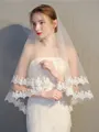 Trending 2 Layer Tulle With Lace Wedding Veils