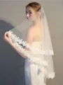 Trending 2 Layer Tulle With Lace Wedding Veils