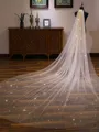 Gorgeous Tulle One-Tier Cathedral Bridal Veils With Sequins