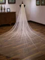 Charming Tulle One-Tier Cathedral Bridal Veils With Sequins