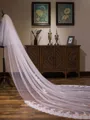 Pretty Tulle Two-Tier Cathedral Bridal Veils With Applique