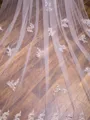 Pretty Tulle Two-Tier Cathedral Bridal Veils With Applique