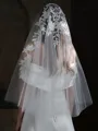 Brilliant Tulle One-Tier Elbow Bridal Veils