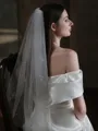 Delicate Tulle One-Tier Elbow Bridal Veils