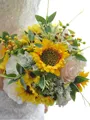 Pretty Free-Form Silk Flower Bridal Bouquets